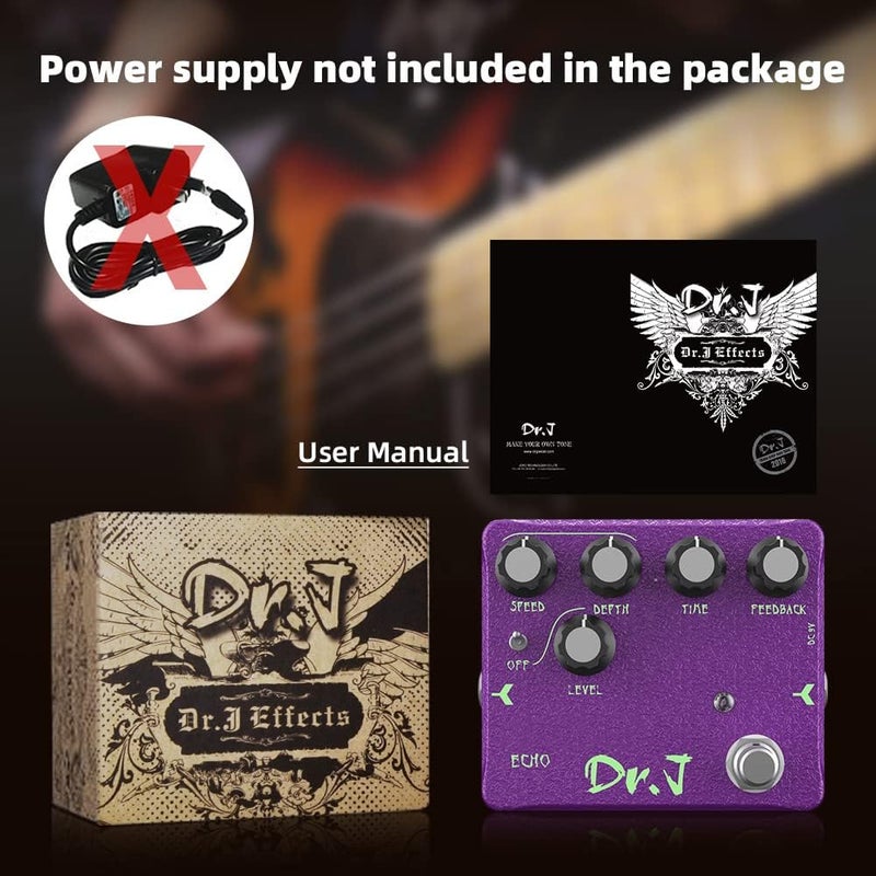 JOYO Delay Pedal Echoes Digital Multi Delay Pedal with Modulation for Electric Guitar Effects High-end Edition Dr.J Series (D54) - Image 4